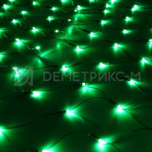 Светодиодная сеть 2х3 м (зеленая), фиксинг, 432 светодиодов